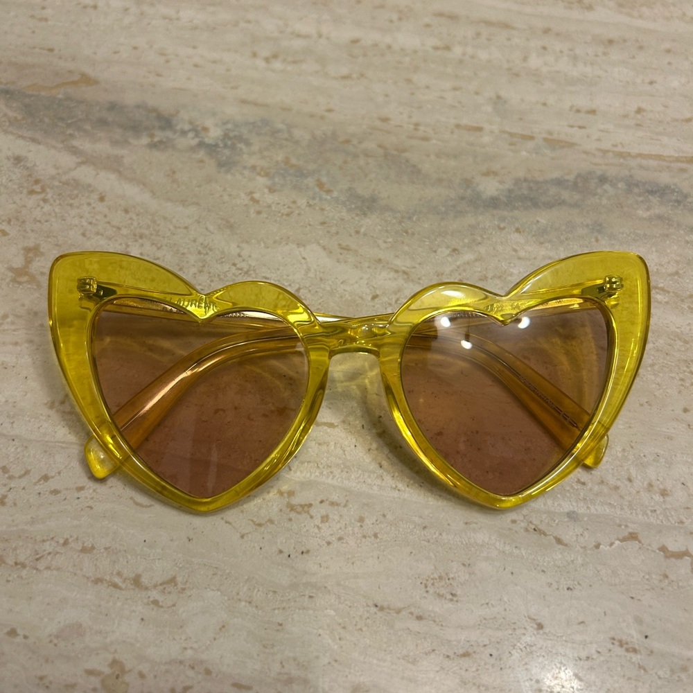 Saint Laurent Heart Shaped Glasses